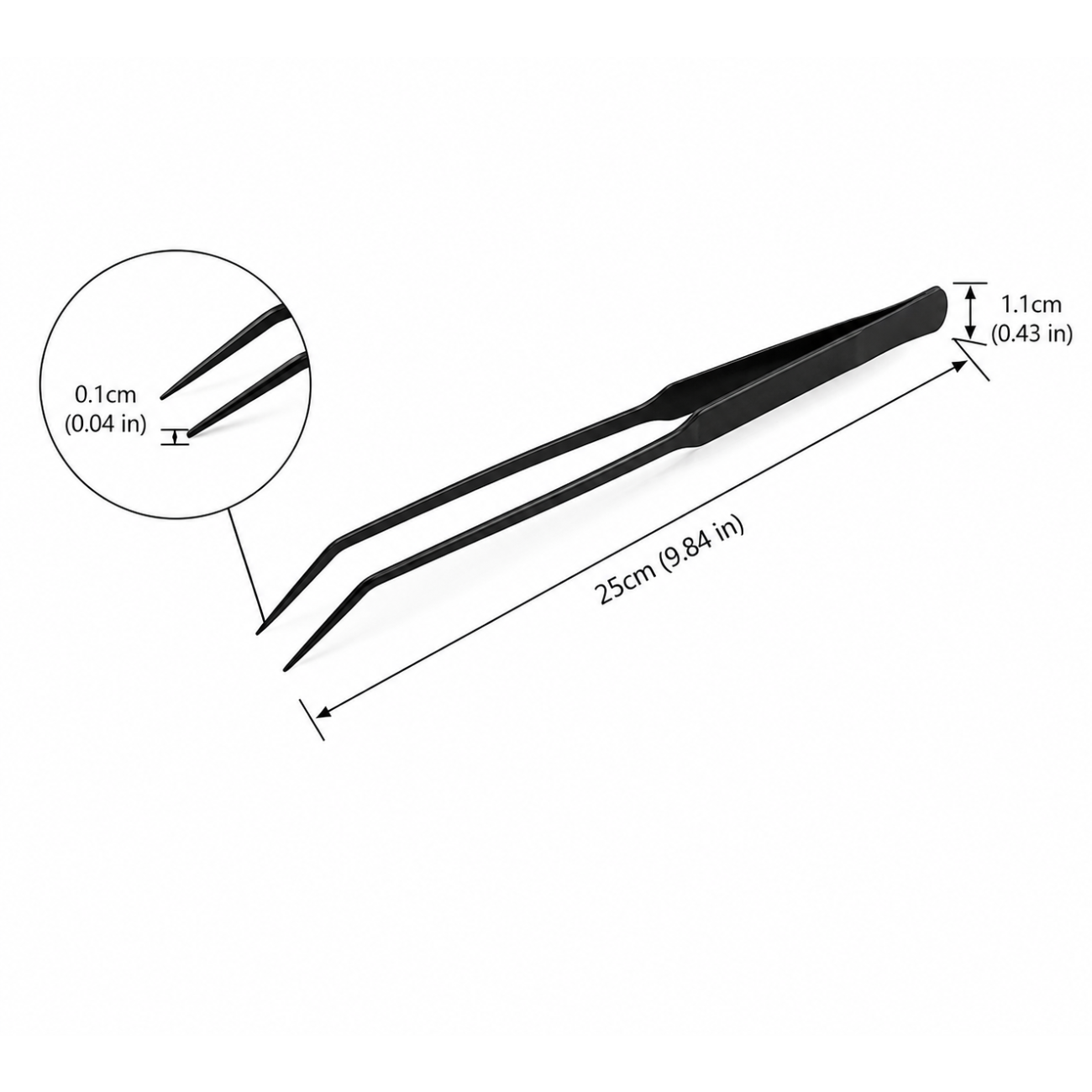 Curved Tweezers 25cm