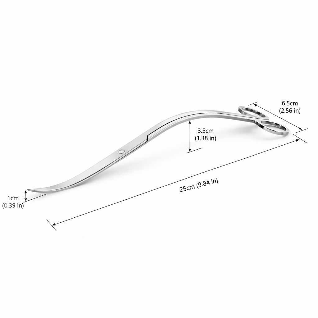 Aquascaping Scissors Double Curved 25cm