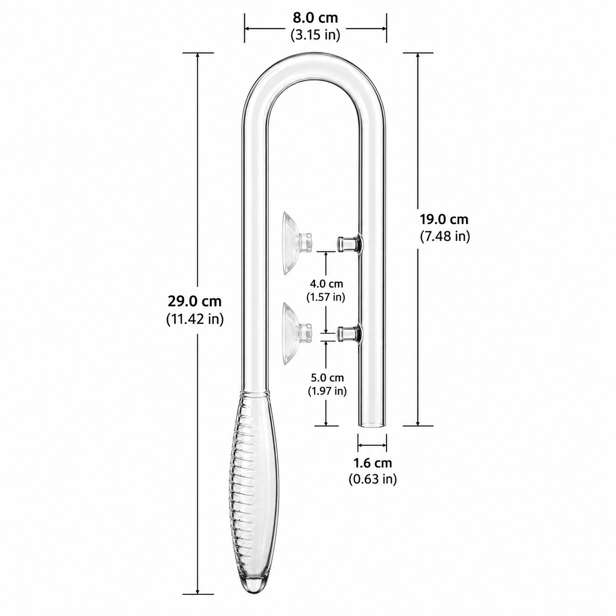 Glass Inlet Wide Mouth