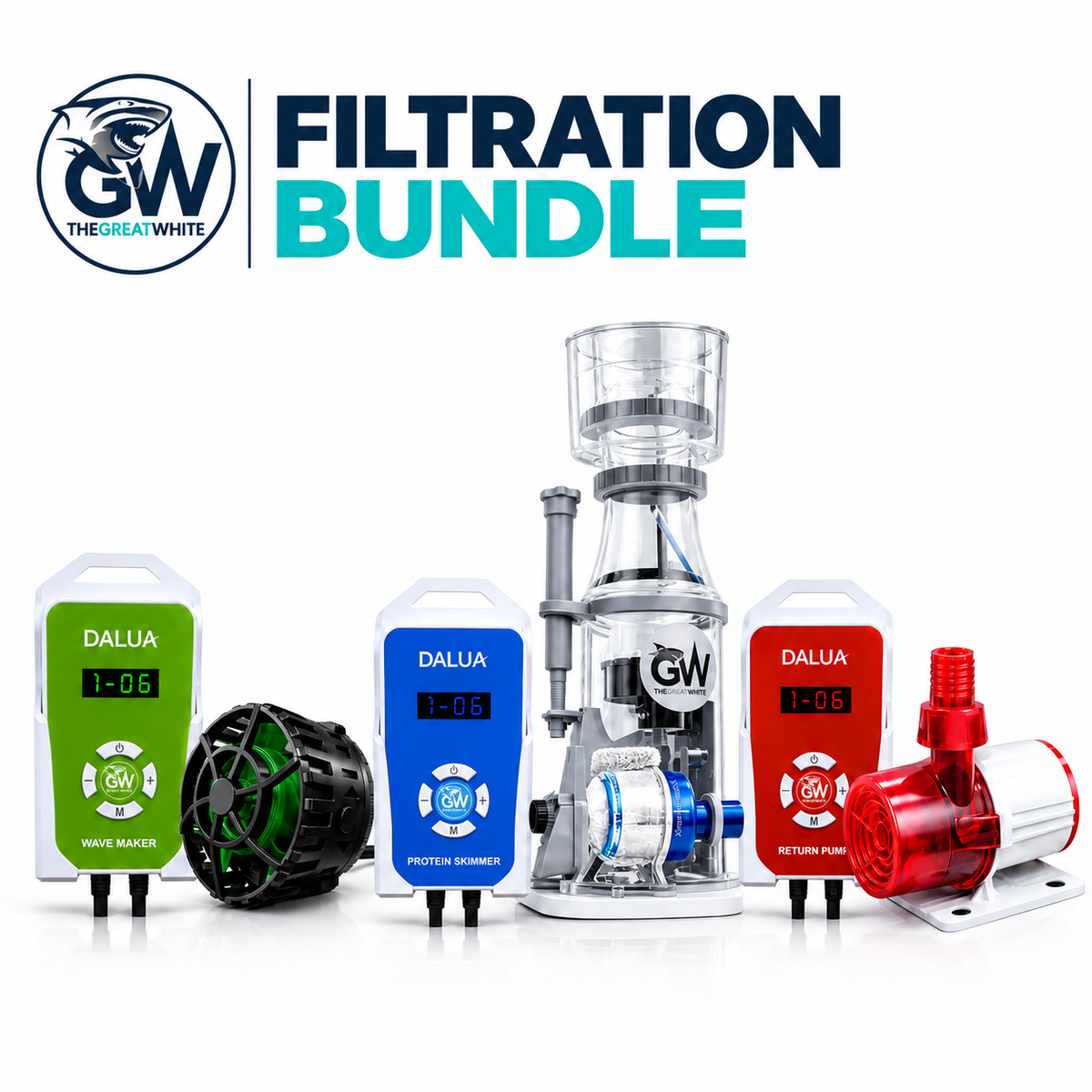 Filtration Bundle – WiFi Wave Maker + Pump + Skimmer