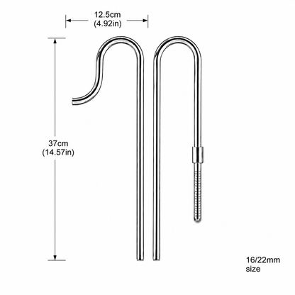 Inlet and Outlet Stainless Steel Lily Pipe Set