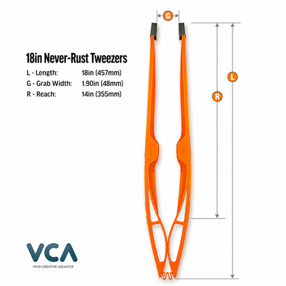 VCA XXL Never Rust Aquarium Tweezers