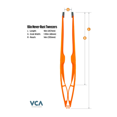 VCA XXL Never Rust Aquarium Tweezers